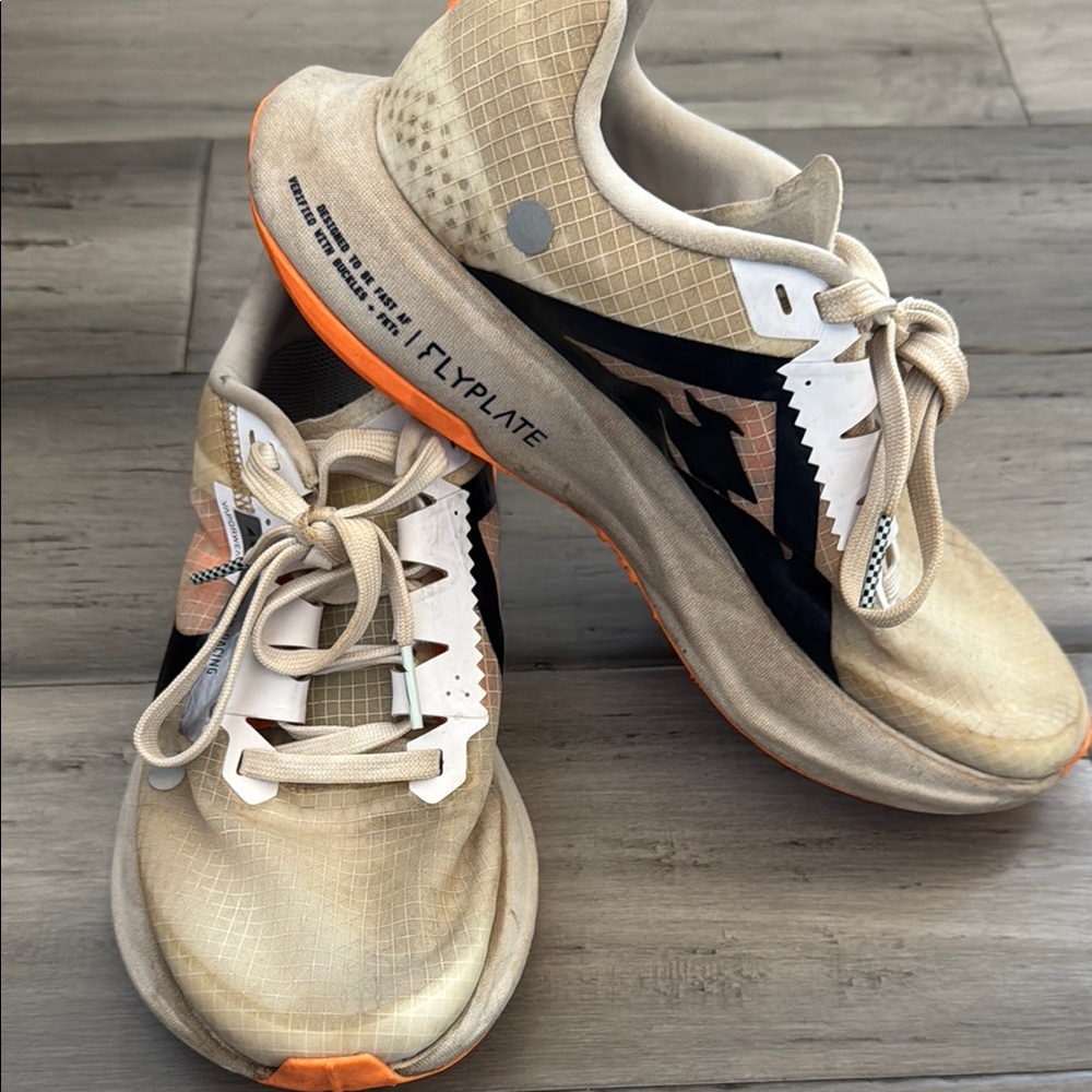 Nike Beige and Orange Sneakers